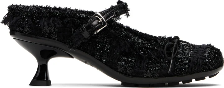 Simone Rocha Black Grip Mule Heels