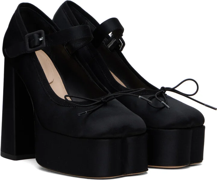 Simone Rocha Black Heart Toe Platform Heels - Image 4