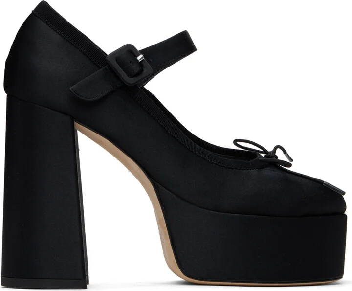 Simone Rocha Black Heart Toe Platform Heels