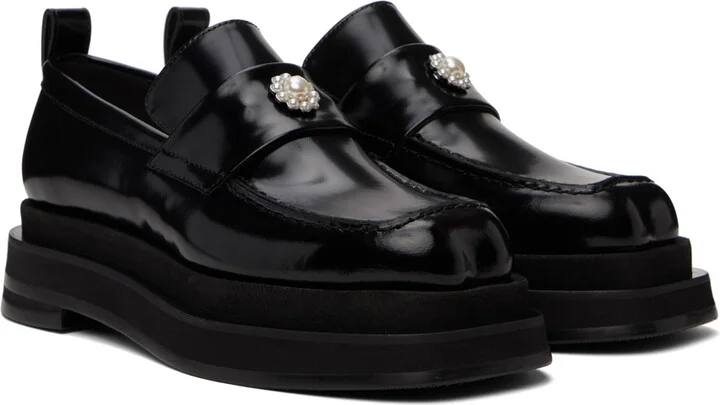 Simone Rocha Black Heart Toe Platform Loafers - Image 4