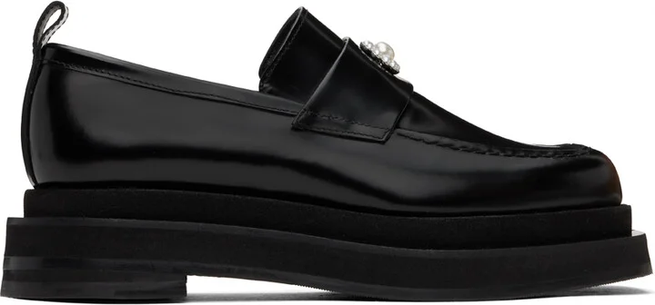 Simone Rocha Black Heart Toe Platform Loafers