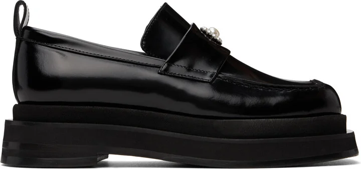 Simone Rocha Black Heart Toe Platform Loafers