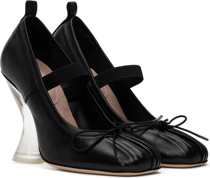 Simone Rocha Black High Ballerina Heels - Image 4