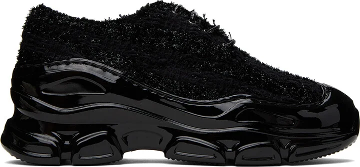Simone Rocha Black Lace-Up Oxfords
