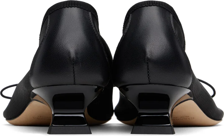 Simone Rocha Black Mesh Ballerina Heels - Image 2