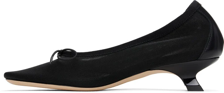Simone Rocha Black Mesh Ballerina Heels - Image 3