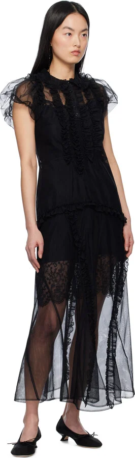 Simone Rocha Black Mesh Ballerina Heels - Image 5
