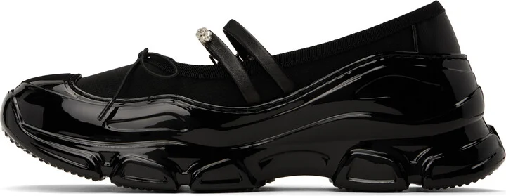 Simone Rocha Black Mesh Tracker Ballerina Flats - Image 3