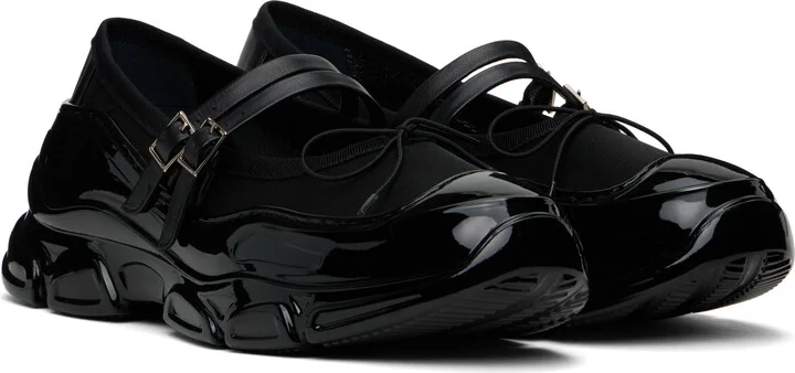 Simone Rocha Black Mesh Tracker Ballerina Sneakers - Image 4