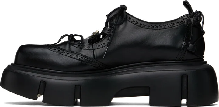 Simone Rocha Black Platform Ghillie Brogues - Image 3