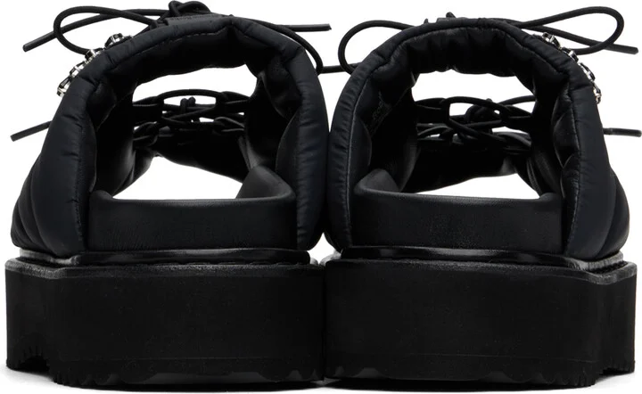 Simone Rocha Black Platform Ghillie Sandals - Image 2