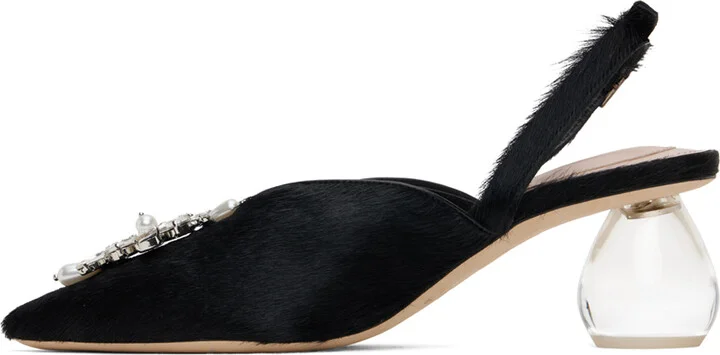 Simone Rocha Black Pointed Slingback Heels - Image 3