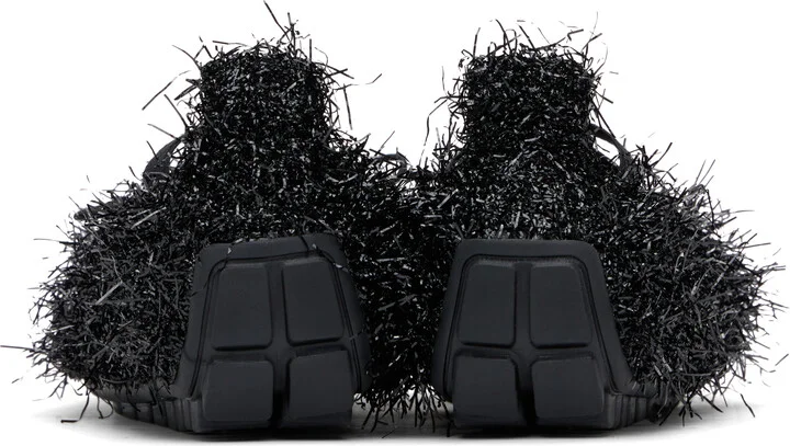 Simone Rocha Black Tinsel Grip Ballerina Flats - Image 2