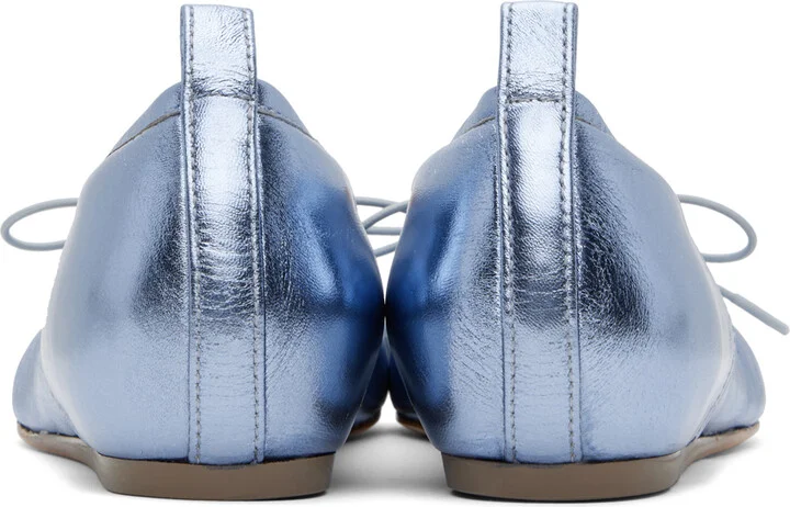 Simone Rocha Blue Classic Logo Band Ballerina Flats - Image 2