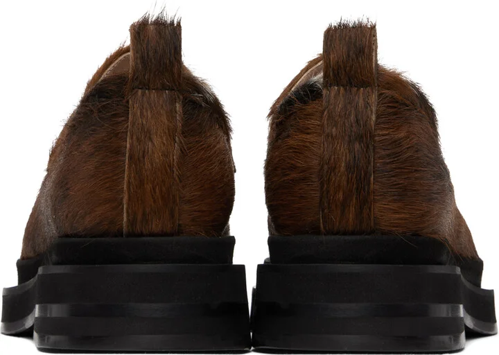 Simone Rocha Brown Heart Toe Platform Loafers - Image 2