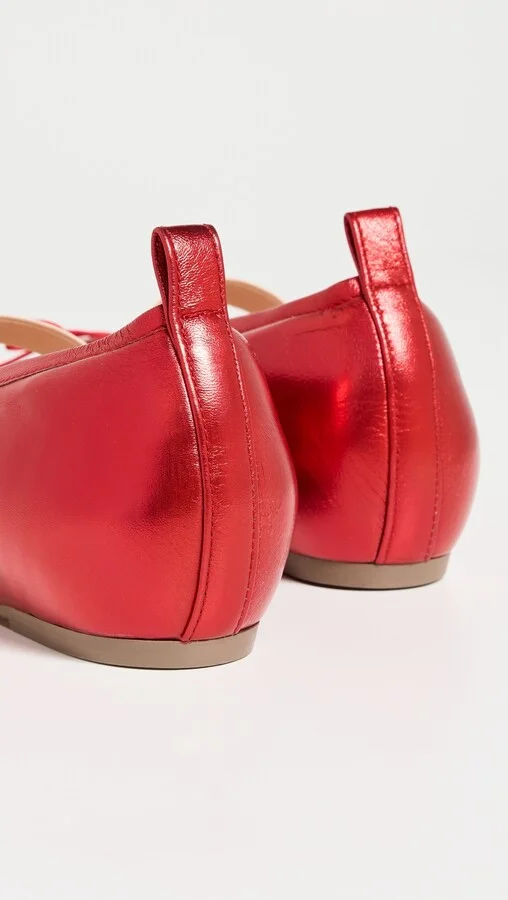Simone Rocha Classic Pleated Ballerina Flats With Band - Image 4