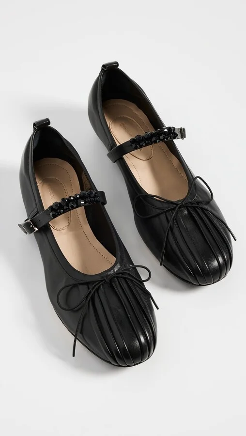 Simone Rocha Classic Pleated Toe Ballerinas - Image 4