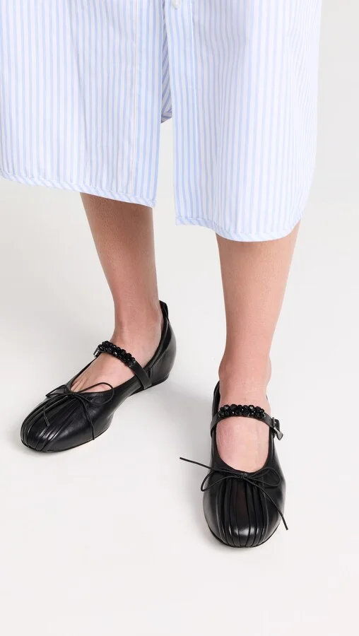 Simone Rocha Classic Pleated Toe Ballerinas - Image 5