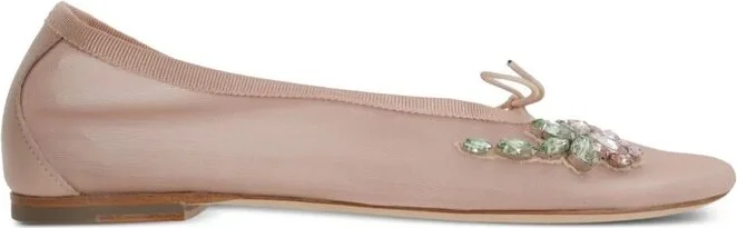 Simone Rocha Embellished Bow Detailed Flat Shoes
