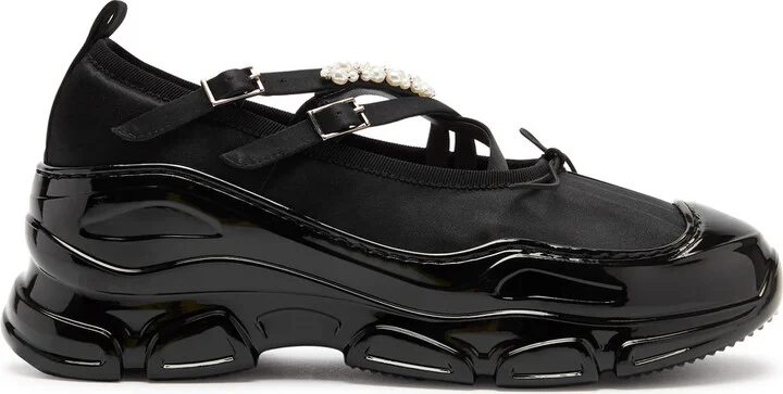 Simone Rocha Embellished Satin Sneakers