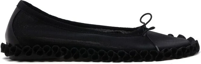 Simone Rocha Frilled Mesh Slip-On Ballet Flats