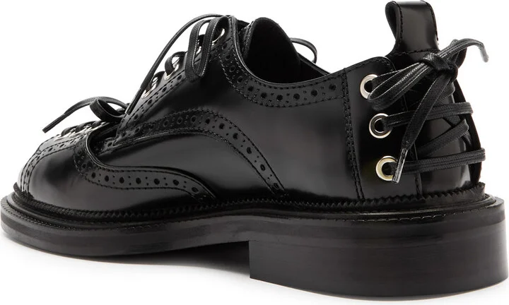 Simone Rocha Lace-up Glossed Leather Brogues - Image 2