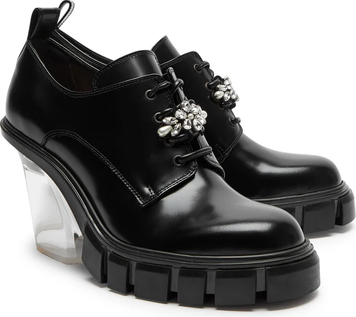Simone Rocha Leather 90 Brogue Pumps - Image 2