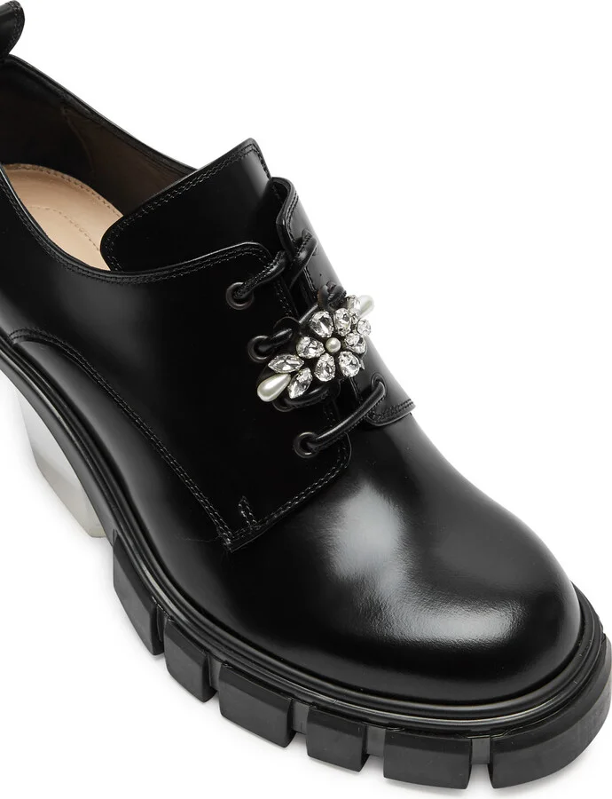 Simone Rocha Leather 90 Brogue Pumps - Image 4
