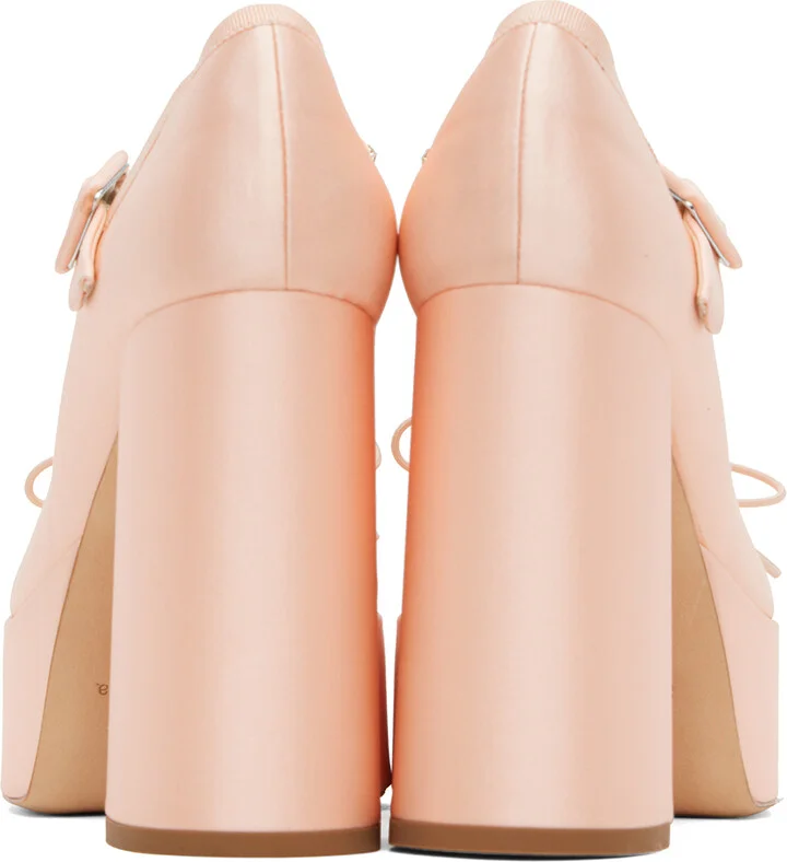 Simone Rocha Pink Beaded Heart Heels - Image 2