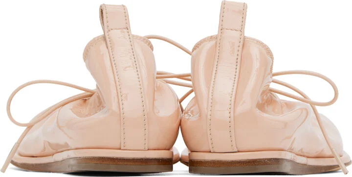 Simone Rocha Pink Heart Toe Ballerina Flats - Image 2