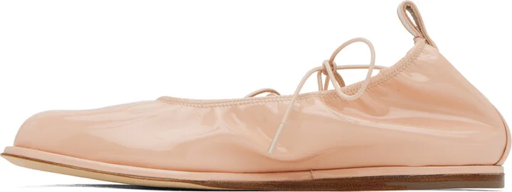 Simone Rocha Pink Heart Toe Ballerina Flats - Image 3
