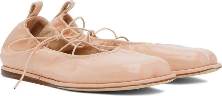 Simone Rocha Pink Heart Toe Ballerina Flats - Image 4