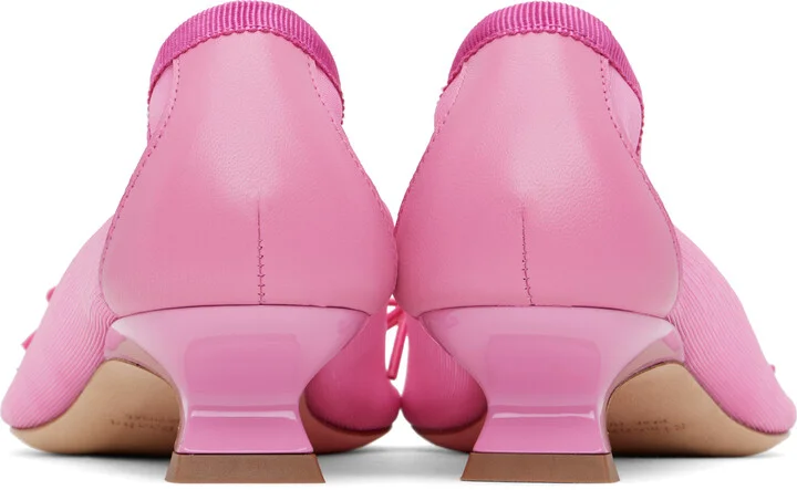Simone Rocha Pink Mesh Ballerina Heels - Image 2