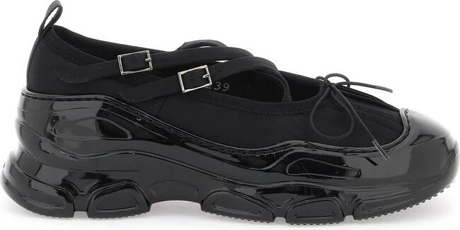 Simone Rocha Round Toe Panelled Ballerines