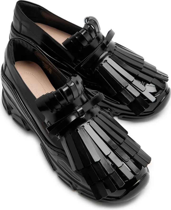 Simone Rocha Tracker Loafer Fringed Leather Sneakers - Image 3