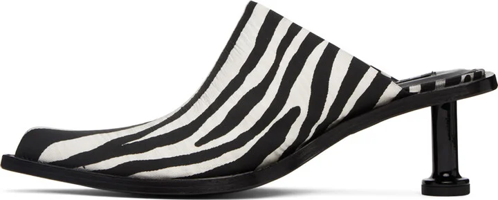 SIMONMILLER Black & White Bandi Mules - Image 3