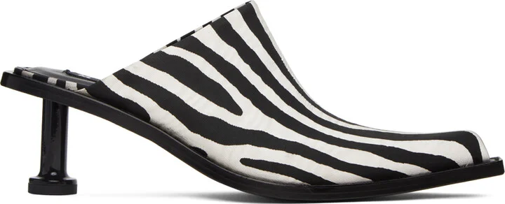 SIMONMILLER Black & White Bandi Mules