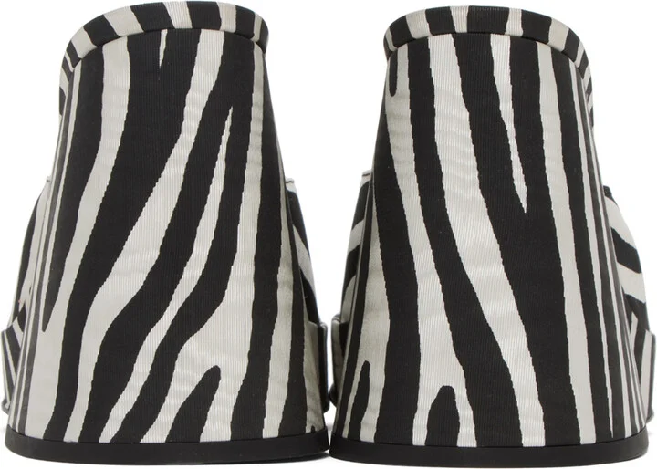 SIMONMILLER Black & White Slice Heeled Sandals - Image 2