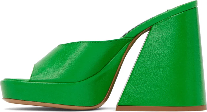 SIMONMILLER Green Slice Heeled Sandals - Image 3