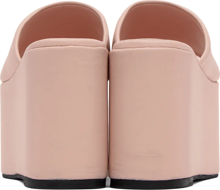 SIMONMILLER Pink Faux-Leather Blackout Platform Sandals - Image 2