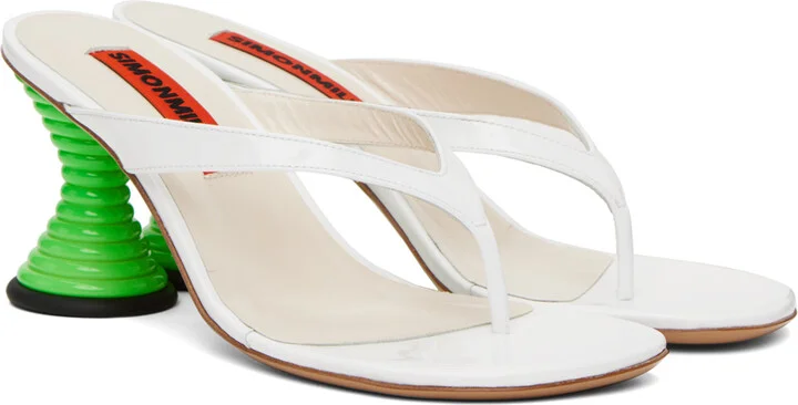 SIMONMILLER White Beep Heeled Sandals - Image 4