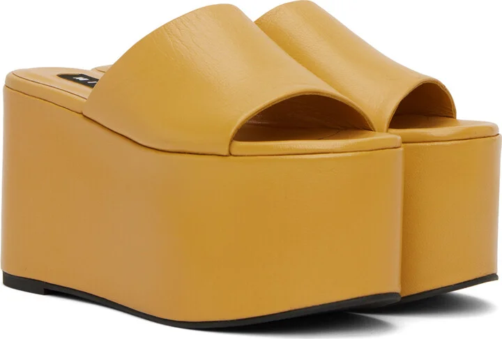 SIMONMILLER Yellow Blackout Platform Sandals - Image 4