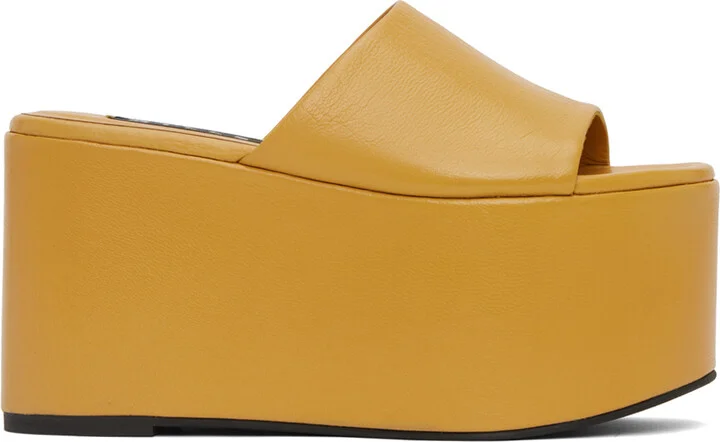 SIMONMILLER Yellow Blackout Platform Sandals