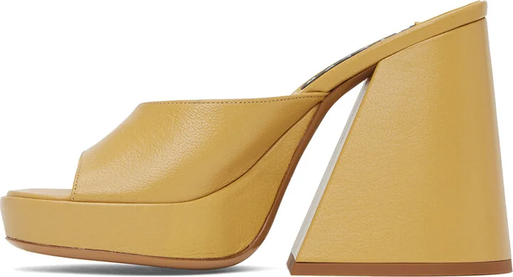 SIMONMILLER Yellow Slice Heeled Sandals - Image 3