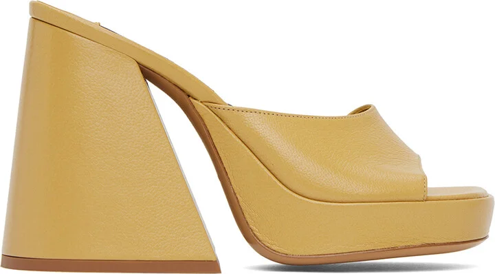 SIMONMILLER Yellow Slice Heeled Sandals