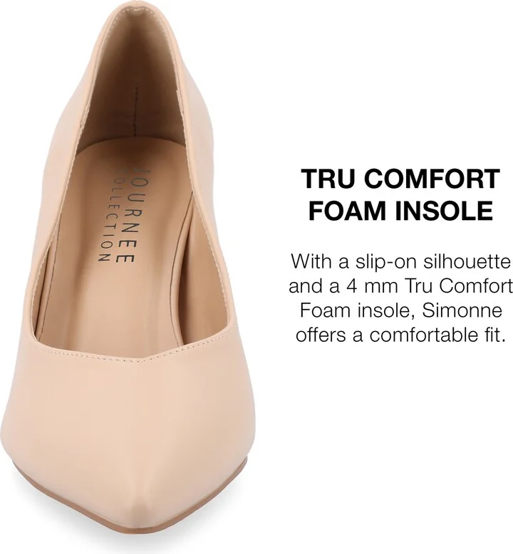 Simonne SuperNatural Shades Tru Comfort Foam Block Heel Pointed Toe Pump - Wide Width - Image 10