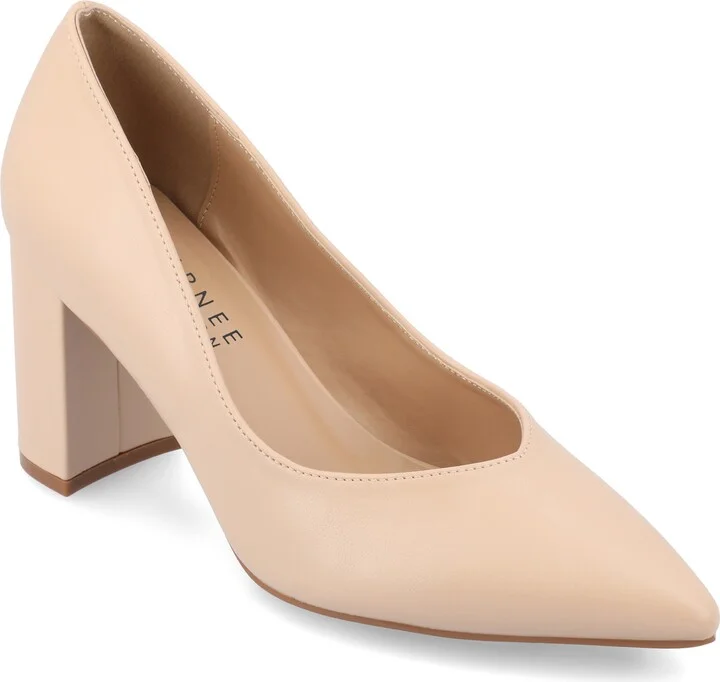 Simonne SuperNatural Shades Tru Comfort Foam Block Heel Pointed Toe Pump - Wide Width