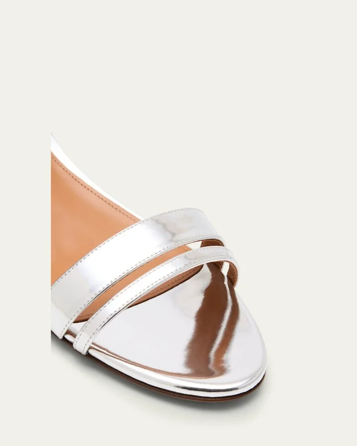 Simple Metallic Ankle-Strap Sandals - Image 9
