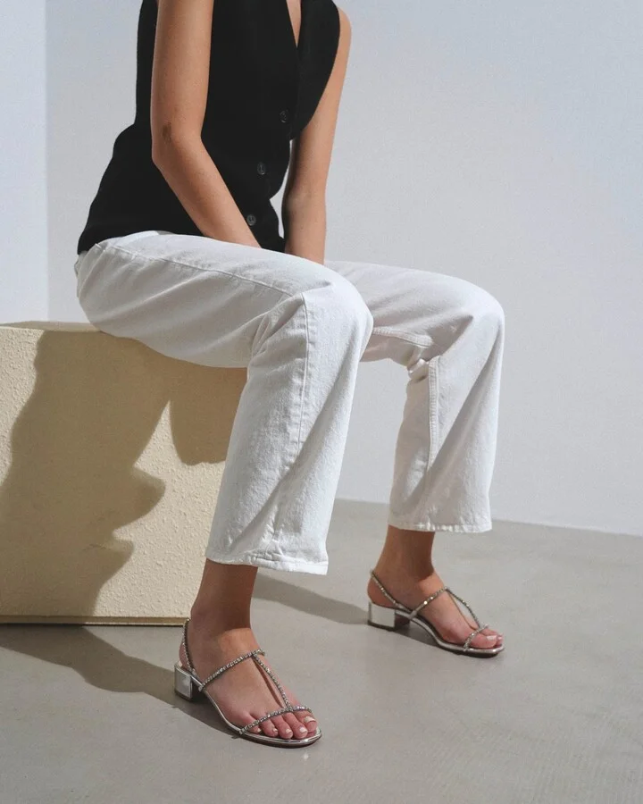 Simple Queenie 25 silver sandals - Image 2
