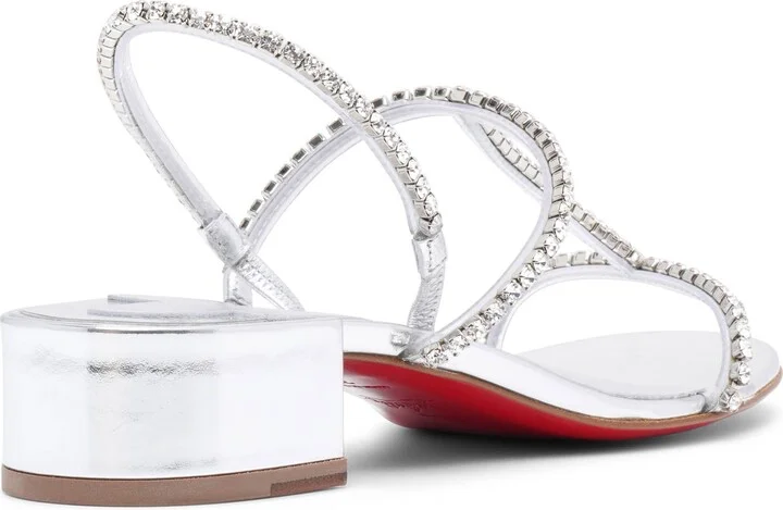 Simple Queenie 25 silver sandals - Image 4